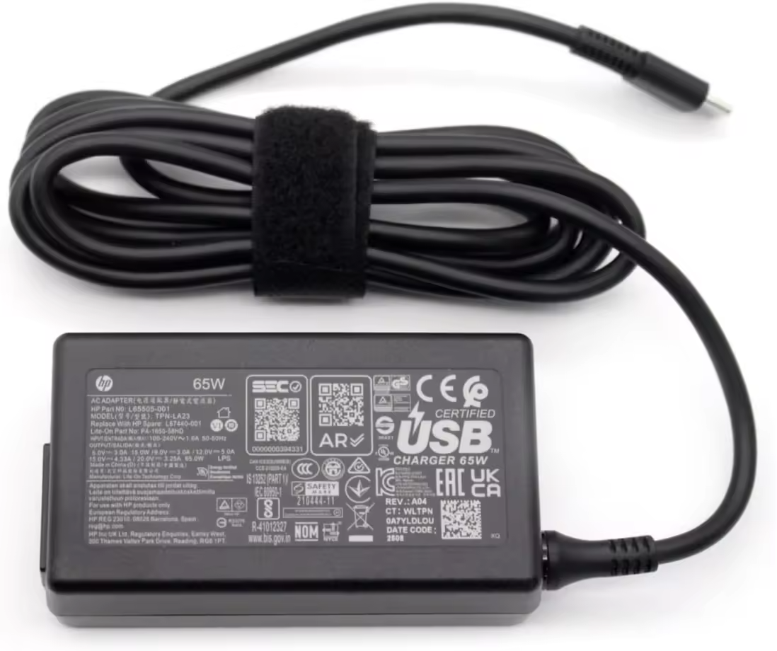 Hp type c charger 65w original